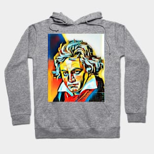 Ludwig van Beethoven Abstract Portrait | Ludwig van Beethoven Artwork 2 Hoodie